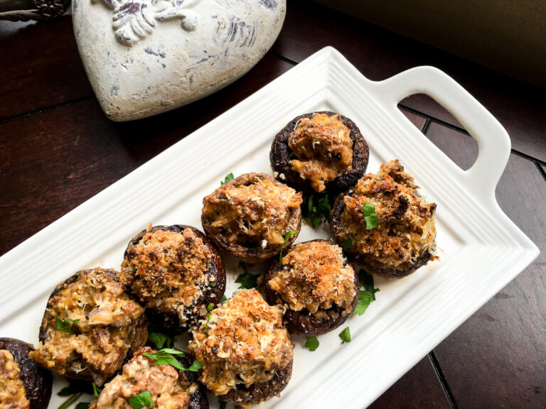 Sausage-Stuffed Mushroom Caps