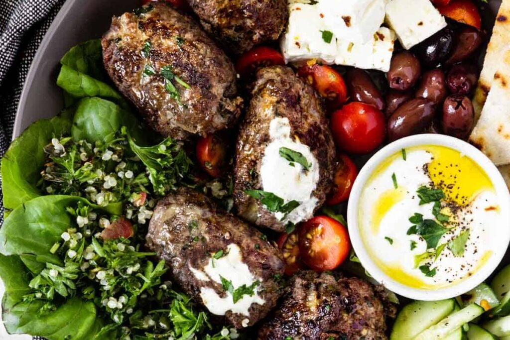 Beef Kofta with Greek Yogurt Sauce