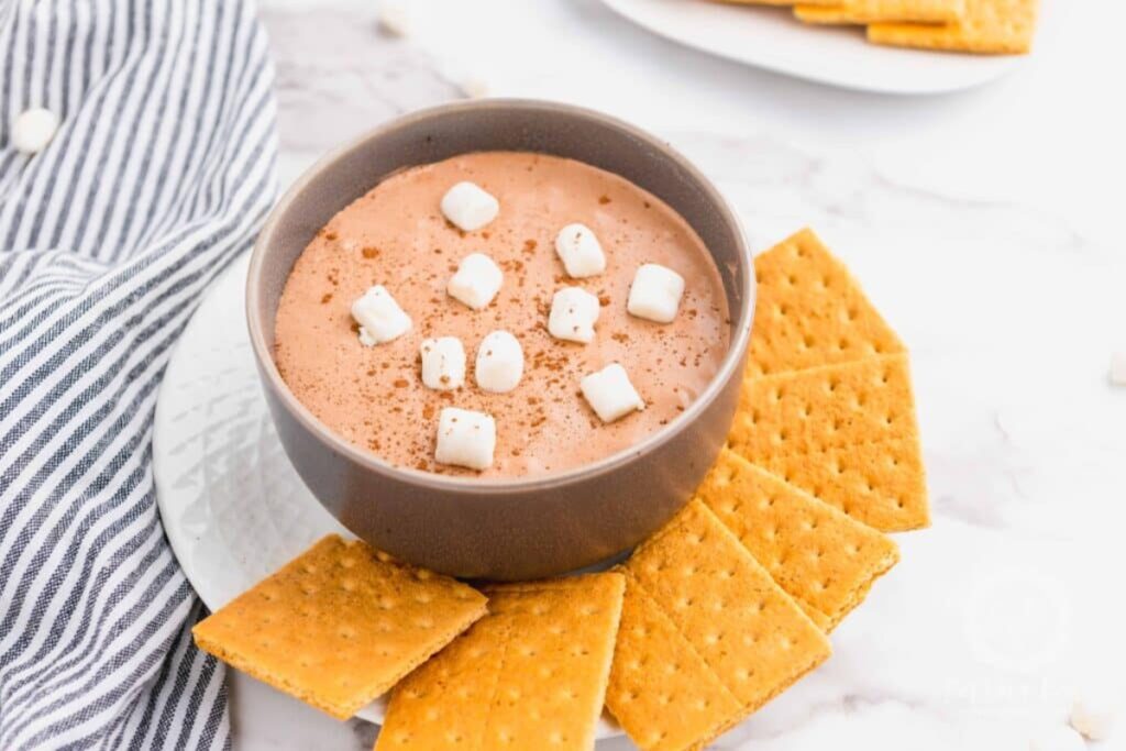 Best Hot Cocoa Dip with crackers