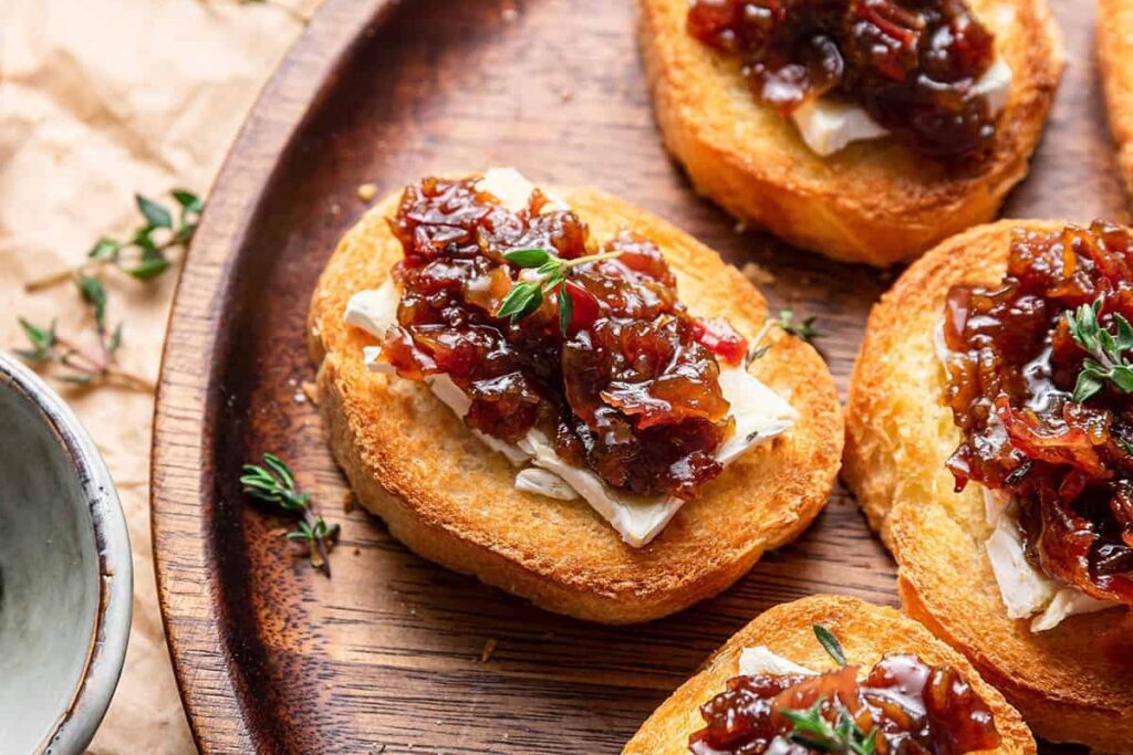 Bourbon Bacon Jam Crostini 