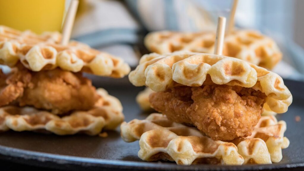 Chicken and Waffles on a Stick