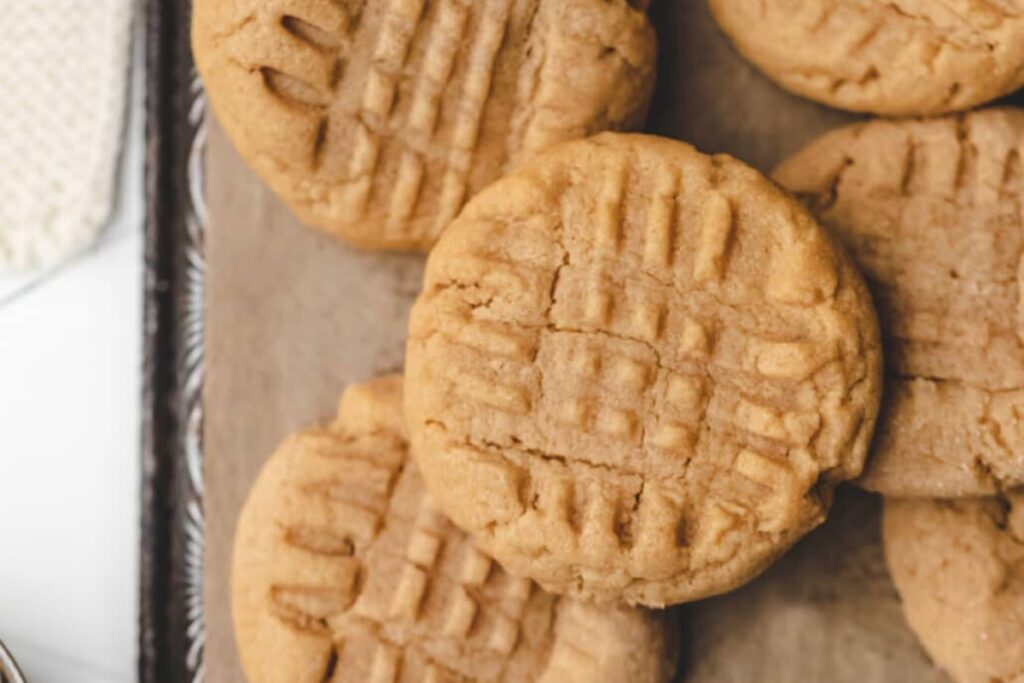 Classic Peanut Butter Cookies in a pan