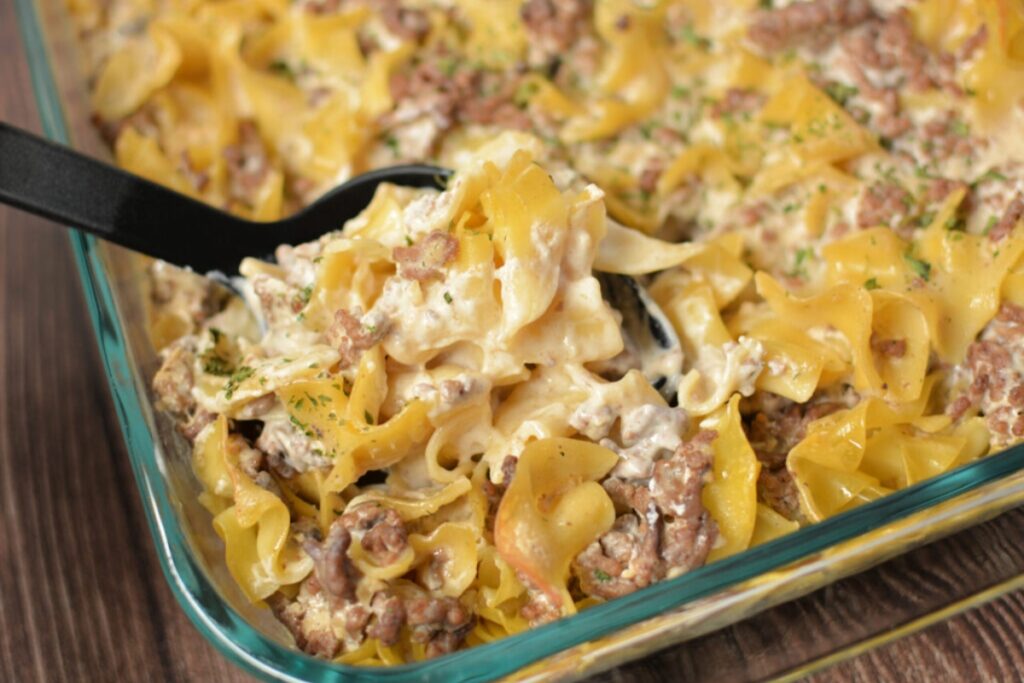 Creamy Beef Stroganoff Casserole