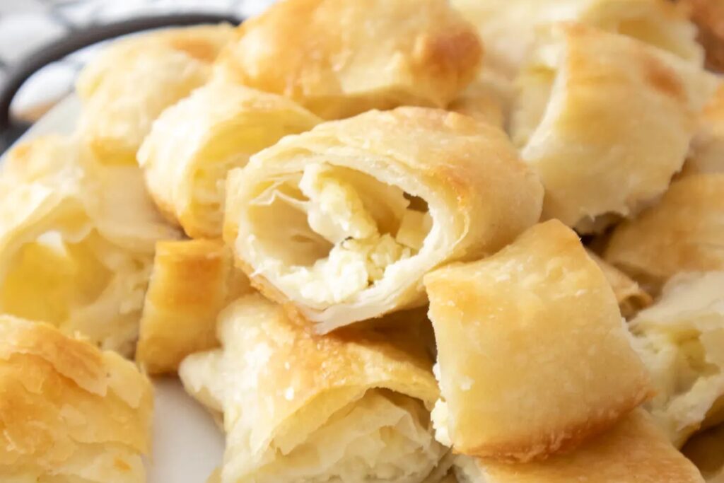 Croatian Cottage Cheese Strudel in a plate