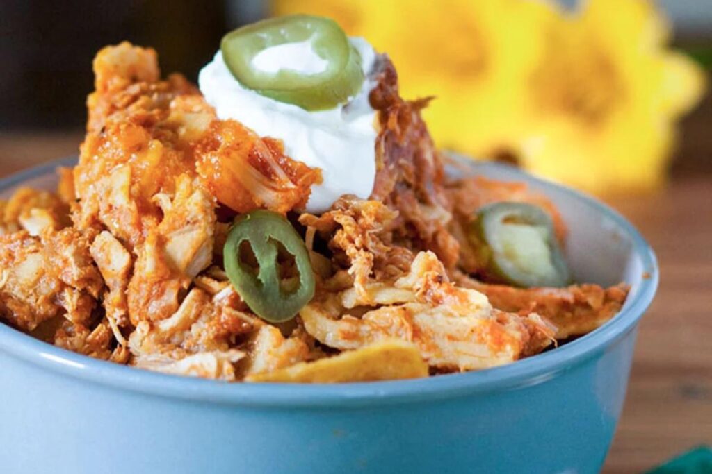 Crockpot Chicken Enchiladas Casserole