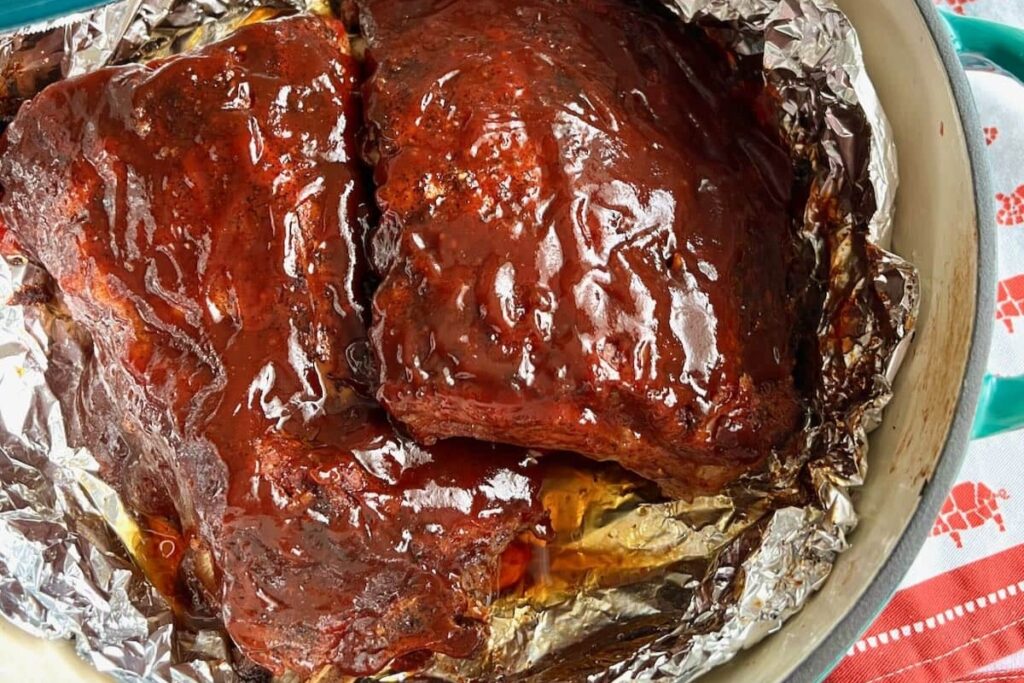 Saucy Dutch Oven Ribs
