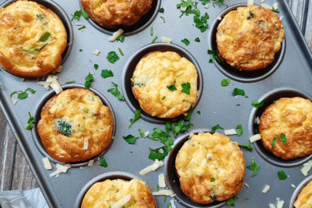 Egg Muffins with Broccoli and Cheddar