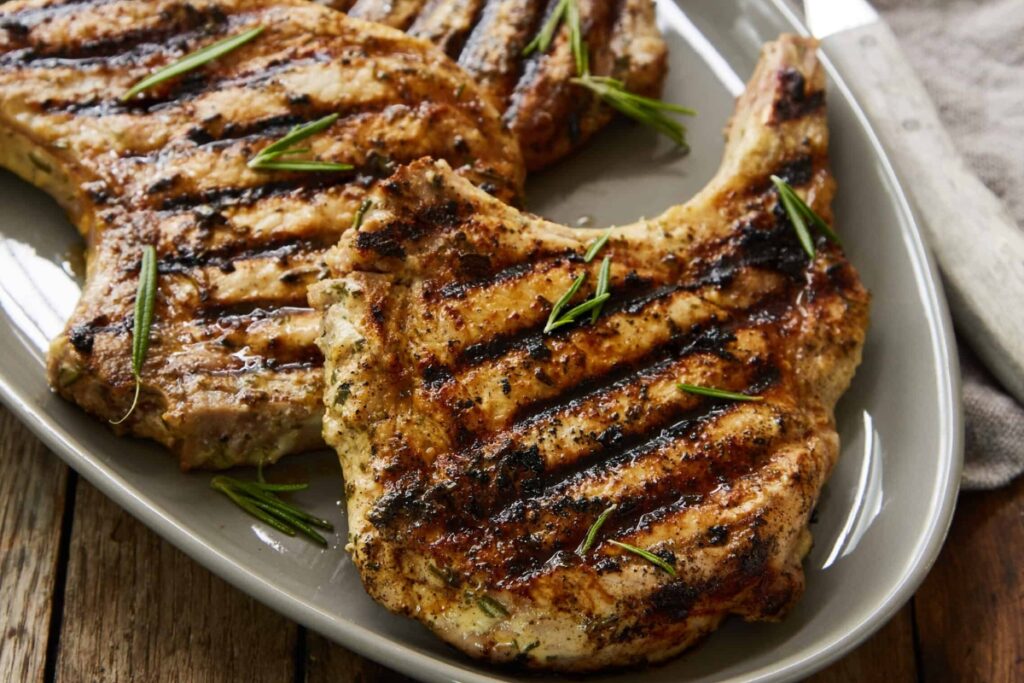 Grilled Pork Chops With Rosemary Dijon Marinade