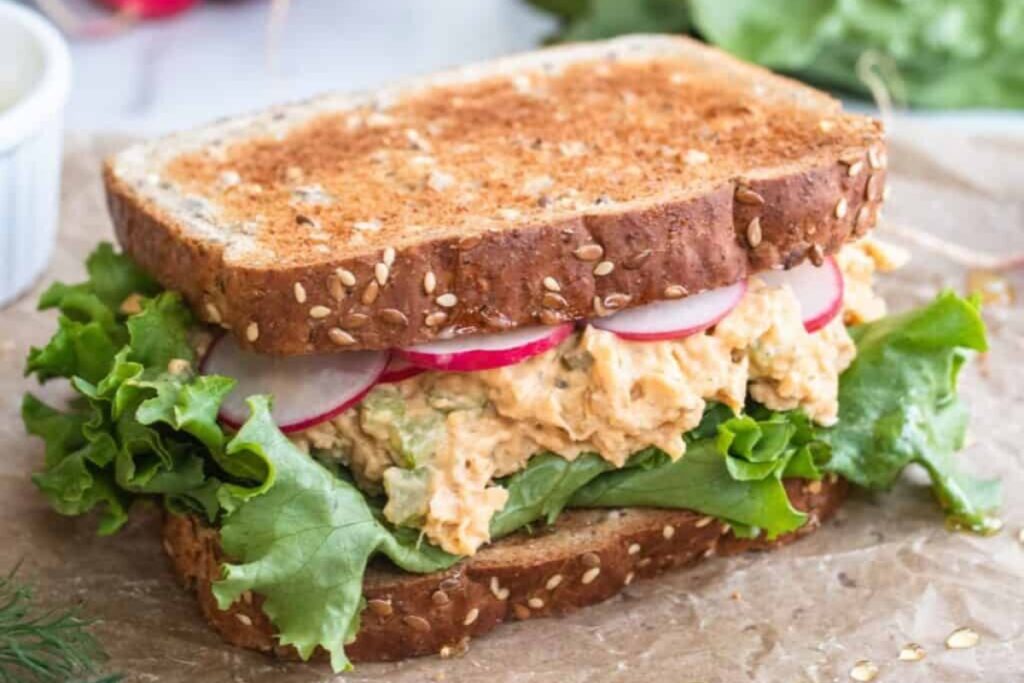 Harissa Chickpea Smash Sandwich
