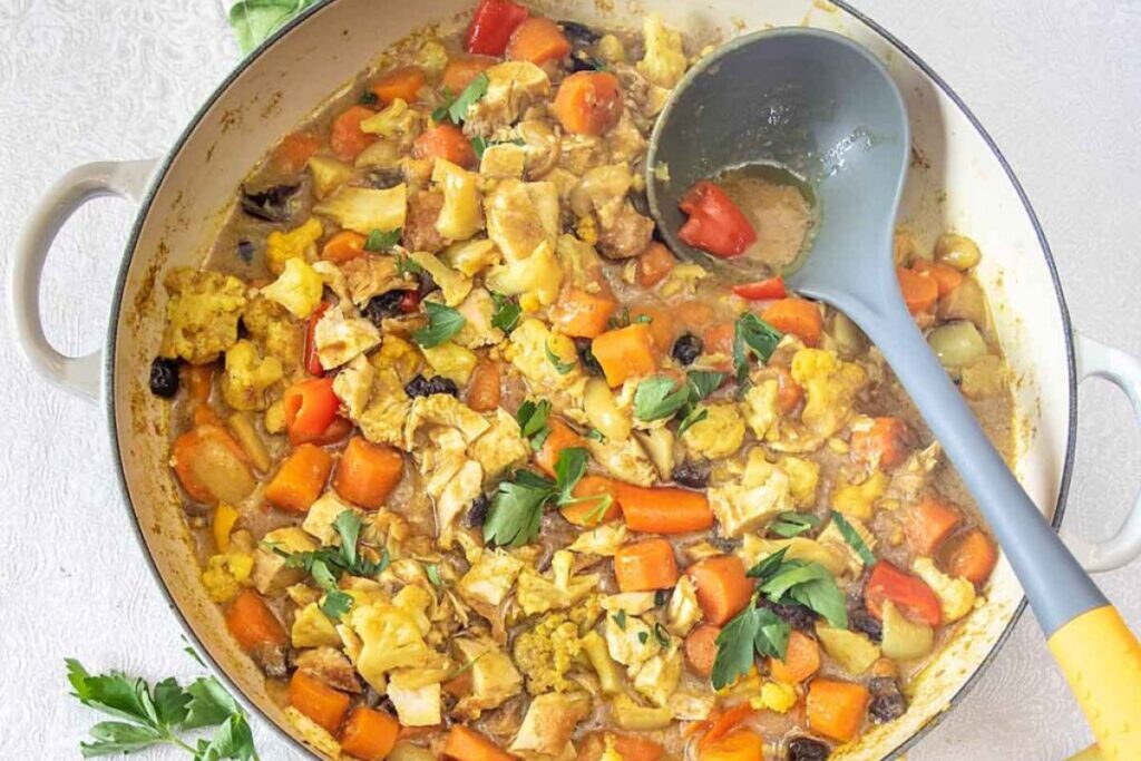 Leftover Chicken Curry and Vegetables