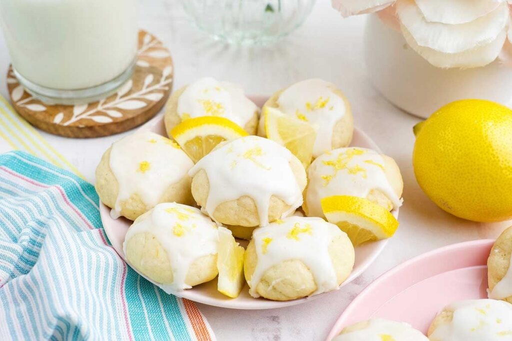 A plate of Lemon Ricotta Cookies