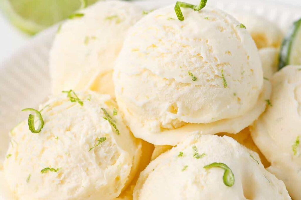 No-Churn Lime Ice Cream