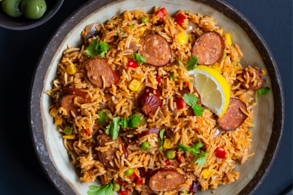 One Pot Spanish Rice With Chorizo