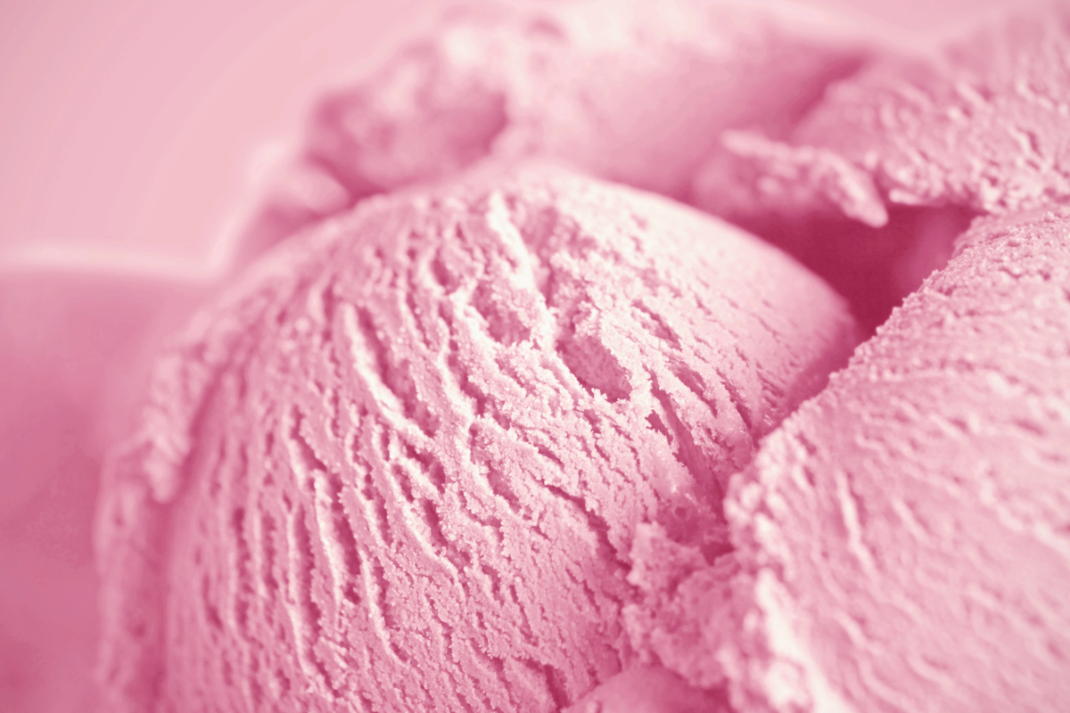 Pink ice cream