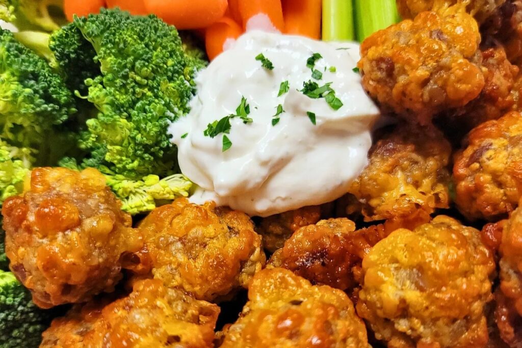 Sausage Balls with dip