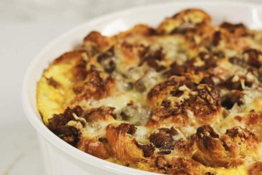 Sausage Croissant Breakfast Casserole