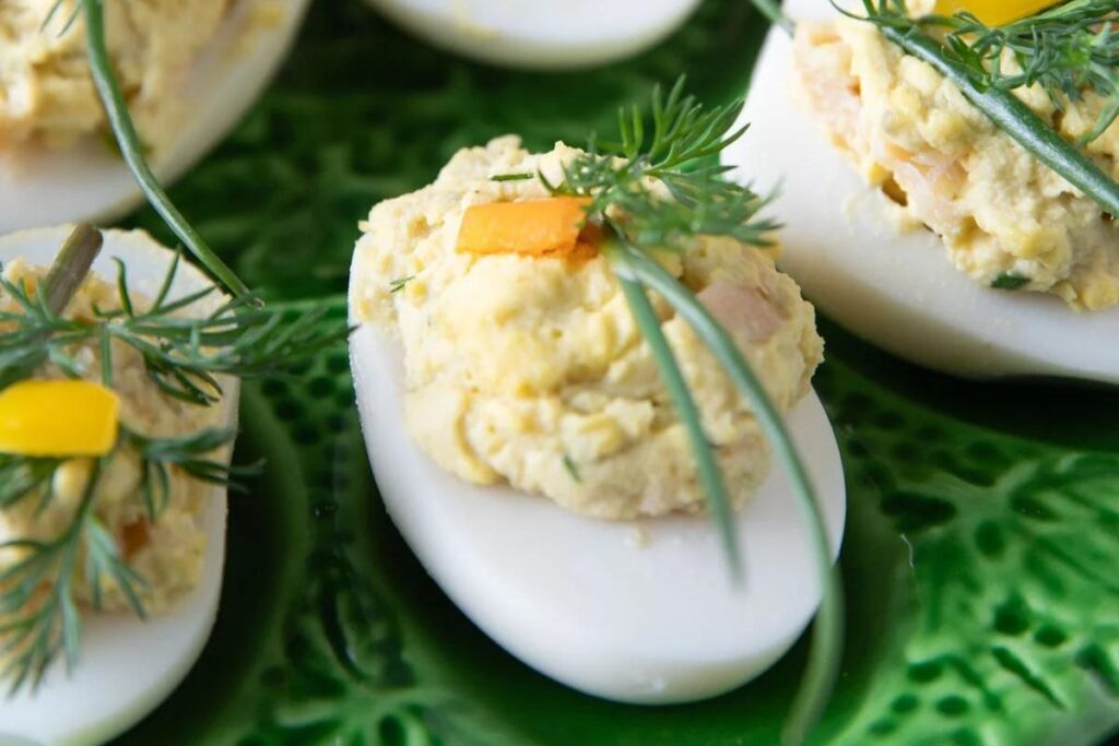 Smoked Salmon Deviled Eggs 