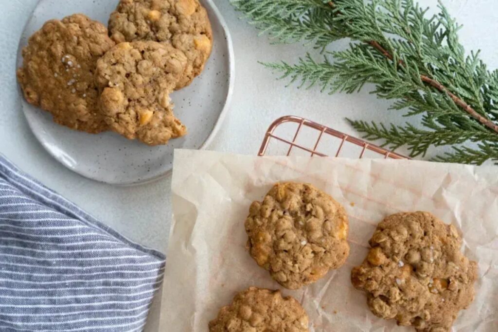 Servings of Soft Oatmeal Cookies With Rich Butterscotch Chips