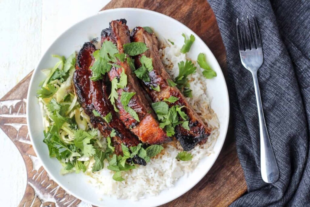 Sticky Vietnamese Air Fryer Pork Ribs