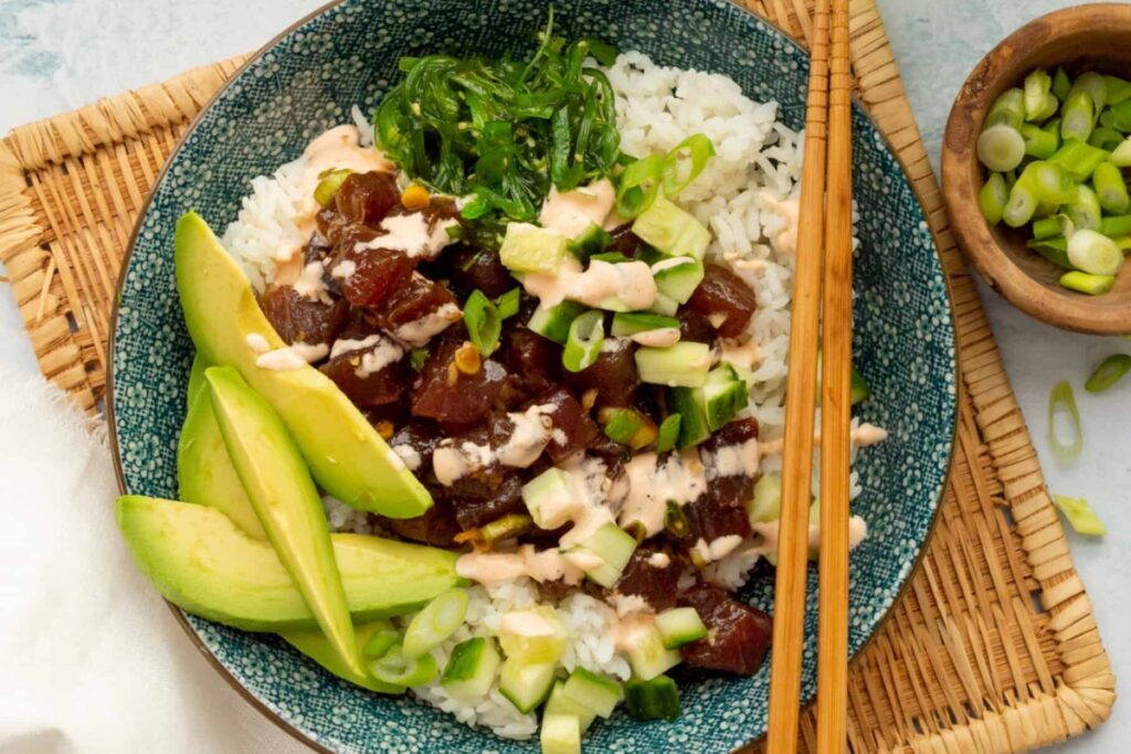 Poke Nachos With Ahi Tuna and Avocados
