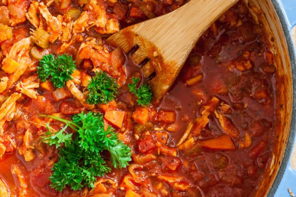 A pan of Turkey Bolognese SAuce