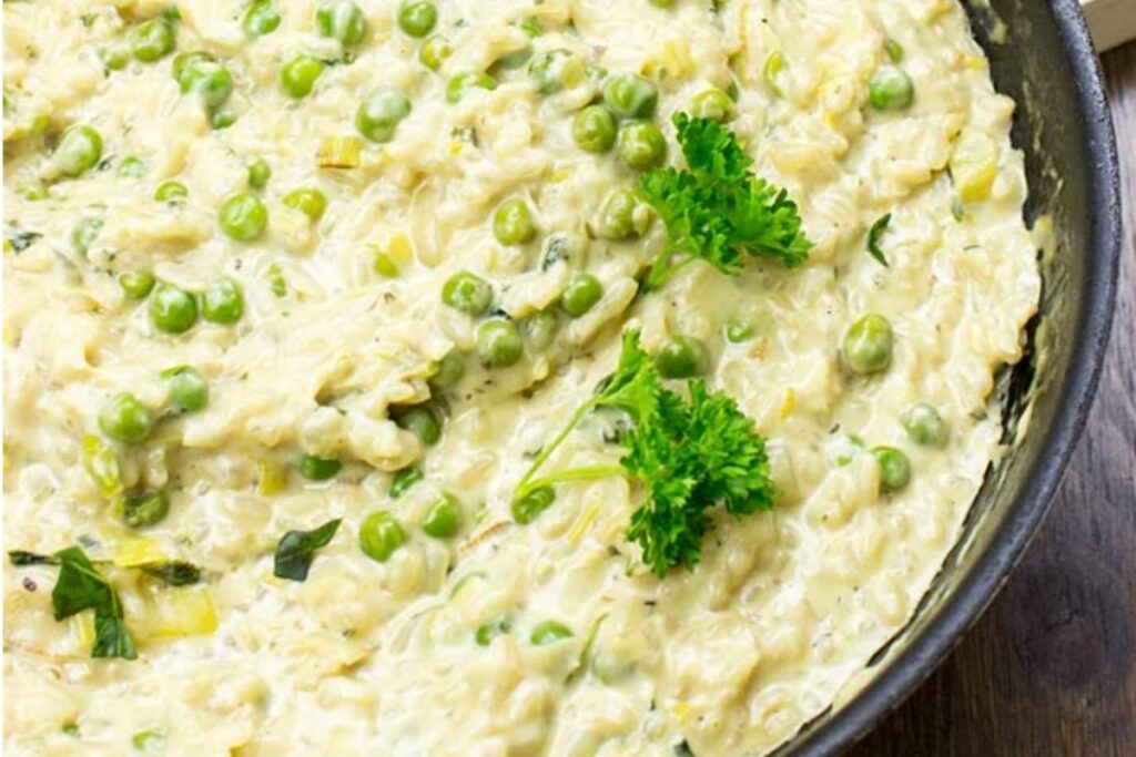 Vegetarian Leek Risotto with Cream Cheese