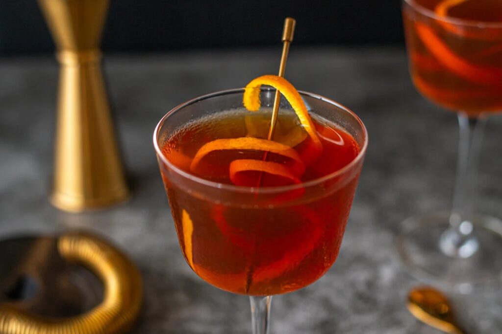 Whiskey and Amaro Montenegro Cocktail