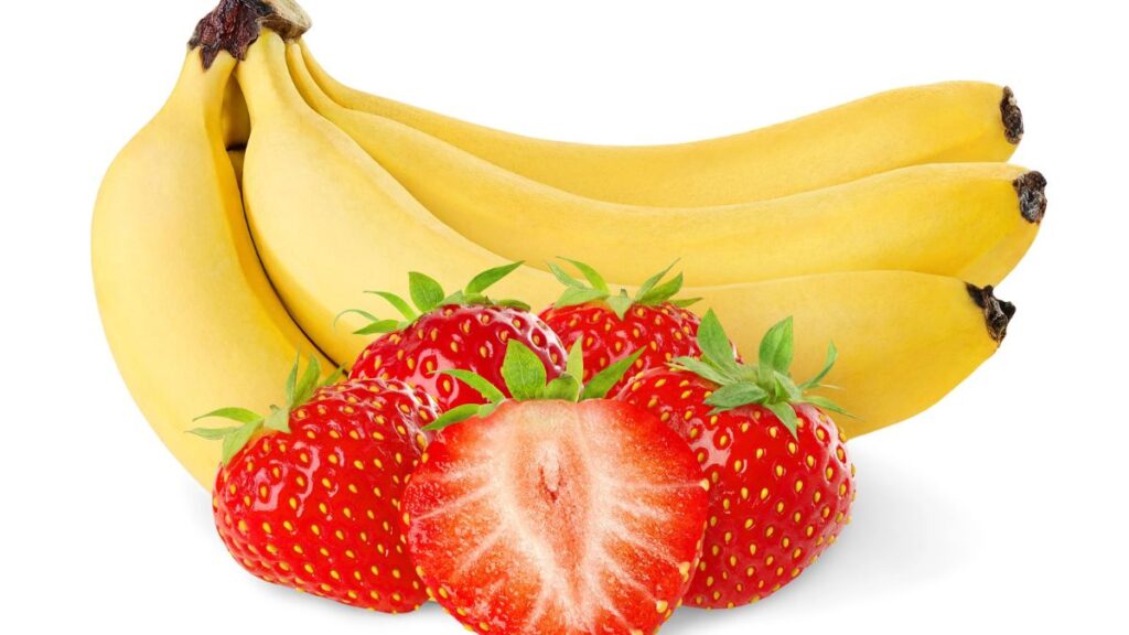 banana and strawberry