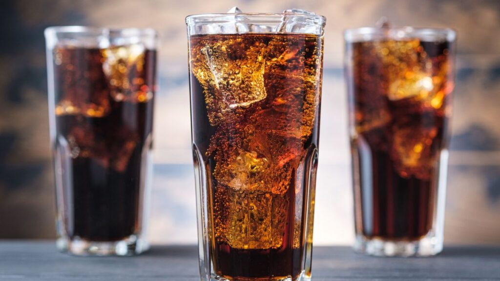 glasses of soda