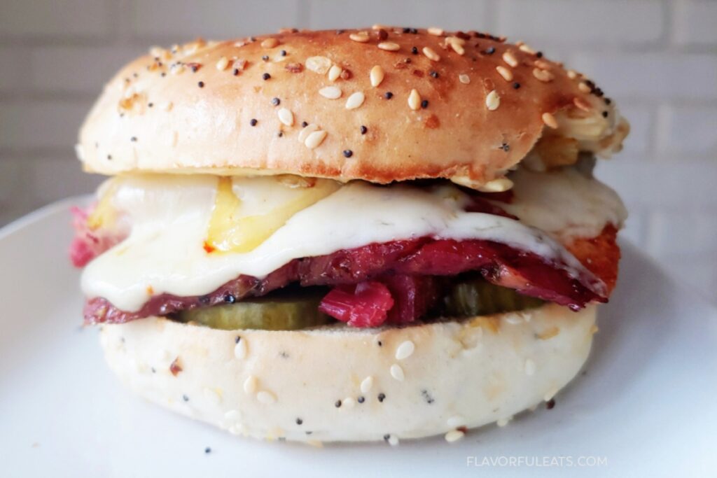 The ultimate Corned Beef Bagel Sandwich