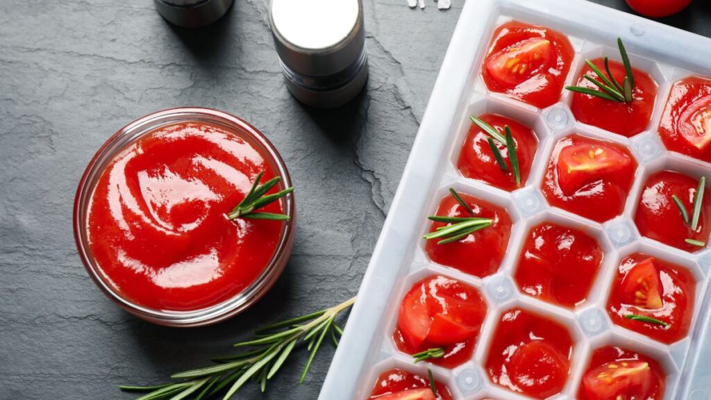 tomato ice cubes