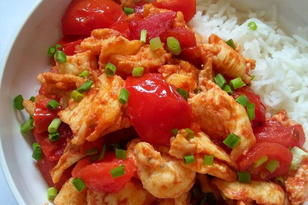 10 Minute Chinese Tomato Egg Stir Fry 