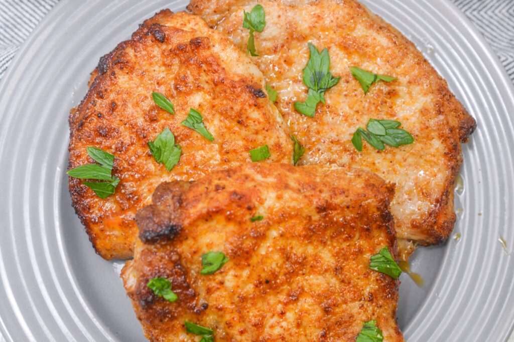 Air Fryer Pork Chops (Keto, Gluten-Free) 