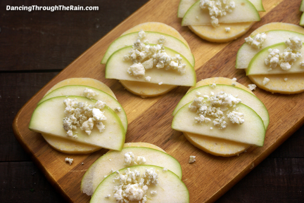 Apple Polenta Gorgonzola Bites 