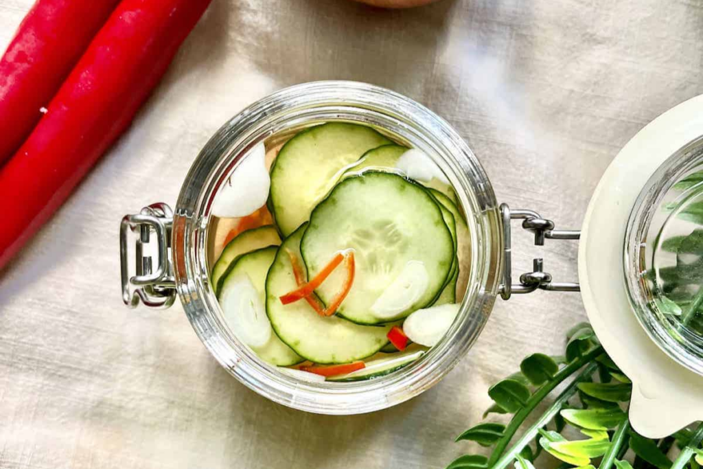 Asian Quick Pickled Cucumbers (5-Min)