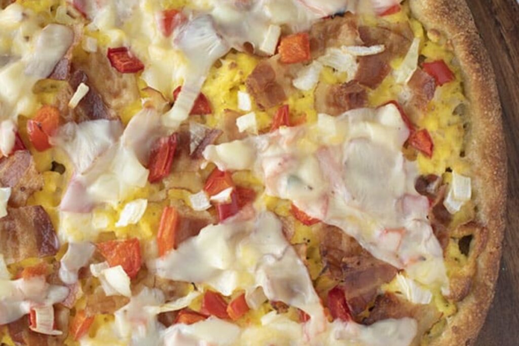 Bacon Egg and Cheese Breakfast Pizza 