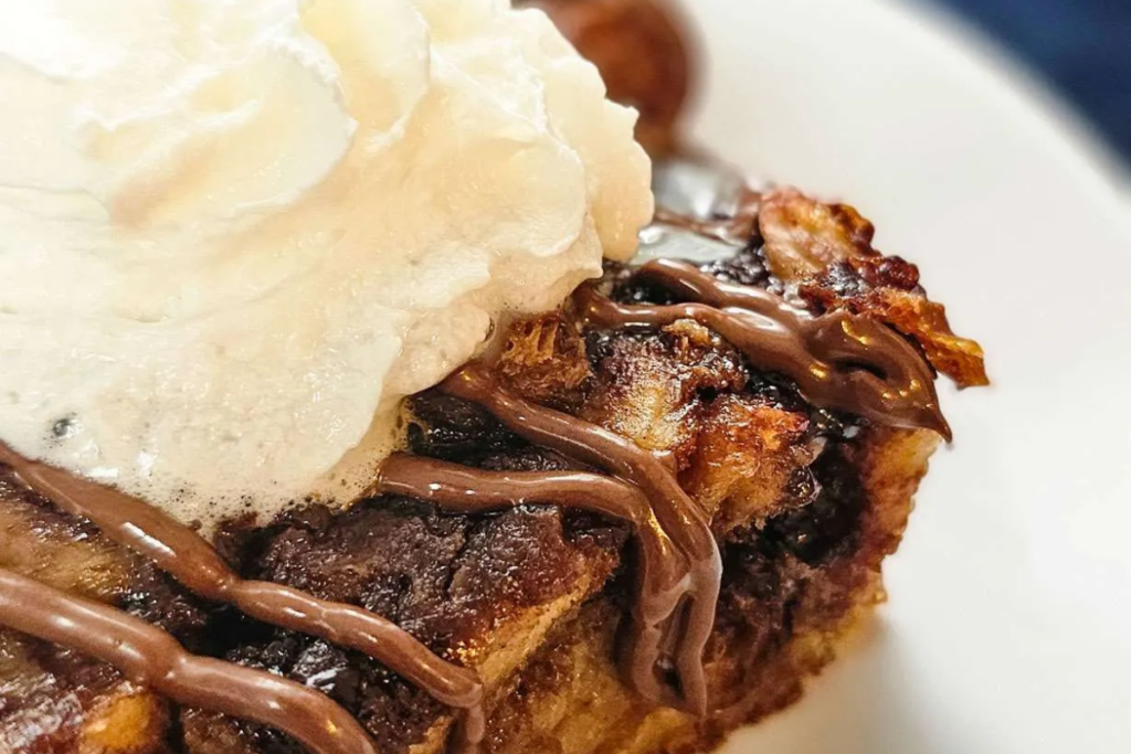 Banana Nutella Bread Pudding 