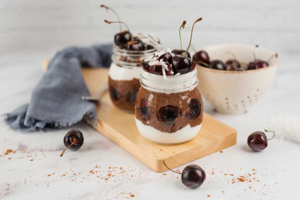 Black Forest Chocolate Chia Pudding 