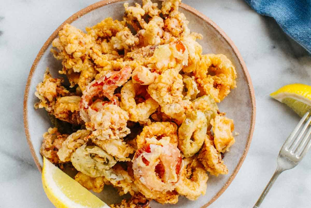 Calamari Fritti (Fried Calamari) With Cherry Peppers