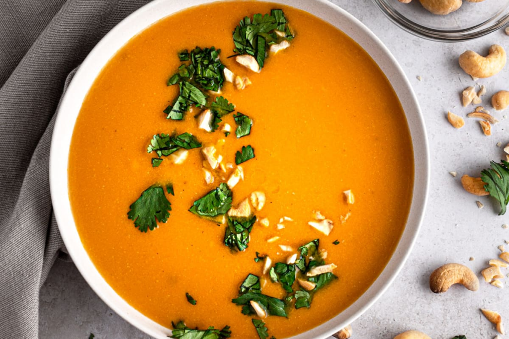 Cashew Carrot Ginger Soup (Vegan, Gluten-Free) 