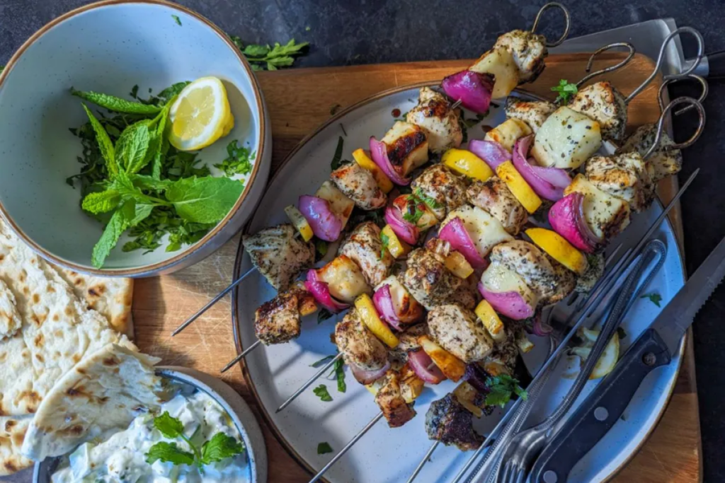 Chicken And Halloumi Skewers 