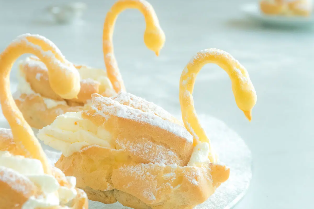 Cream Puff Swans (Choux Pastry) 