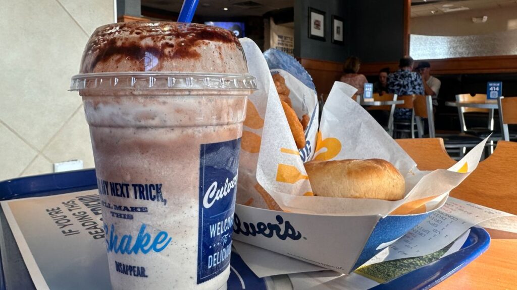 Culver’s chocolate milkshake