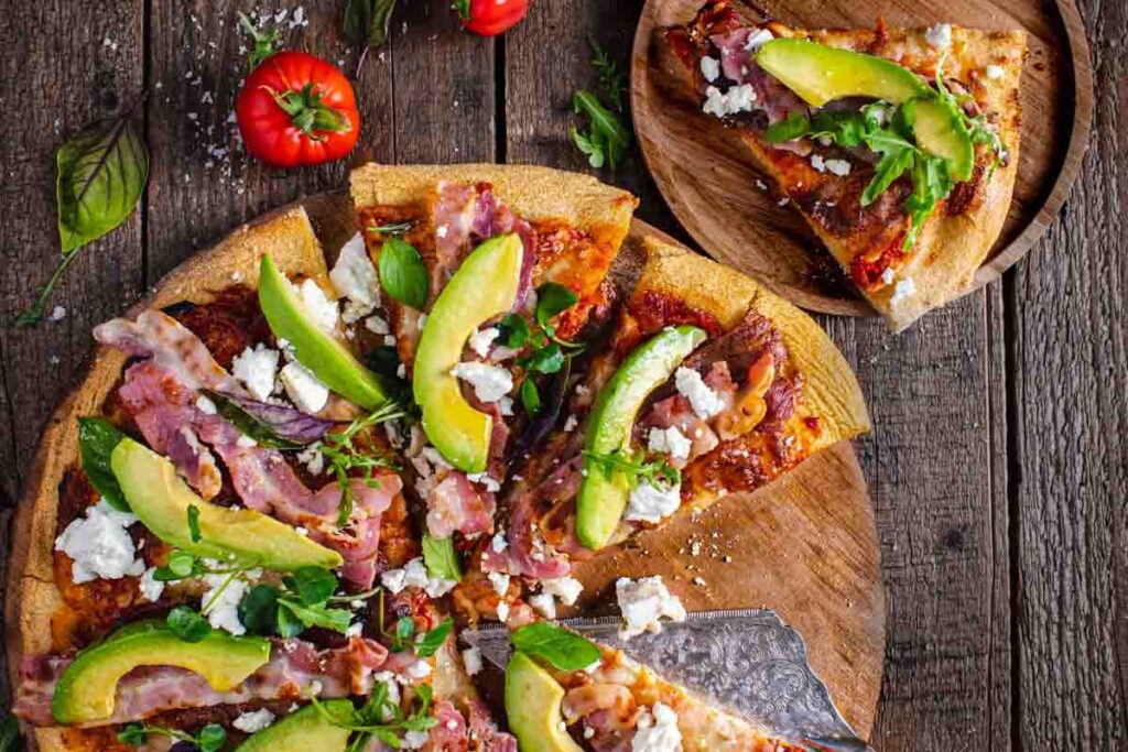 Easy Bacon Pizza With Feta and Avocado 