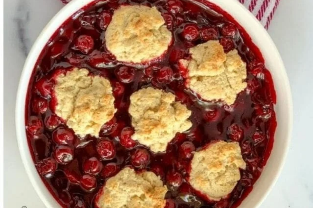 Easy Bisquick Cherry Cobbler 