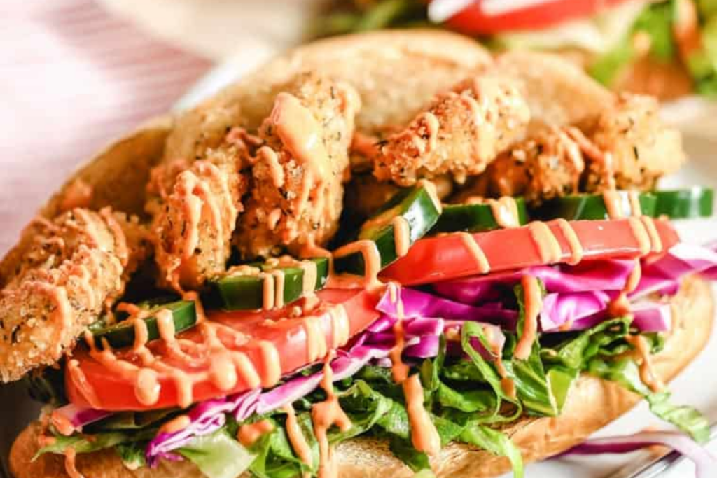 Easy Shrimp Po Boy Sandwich 