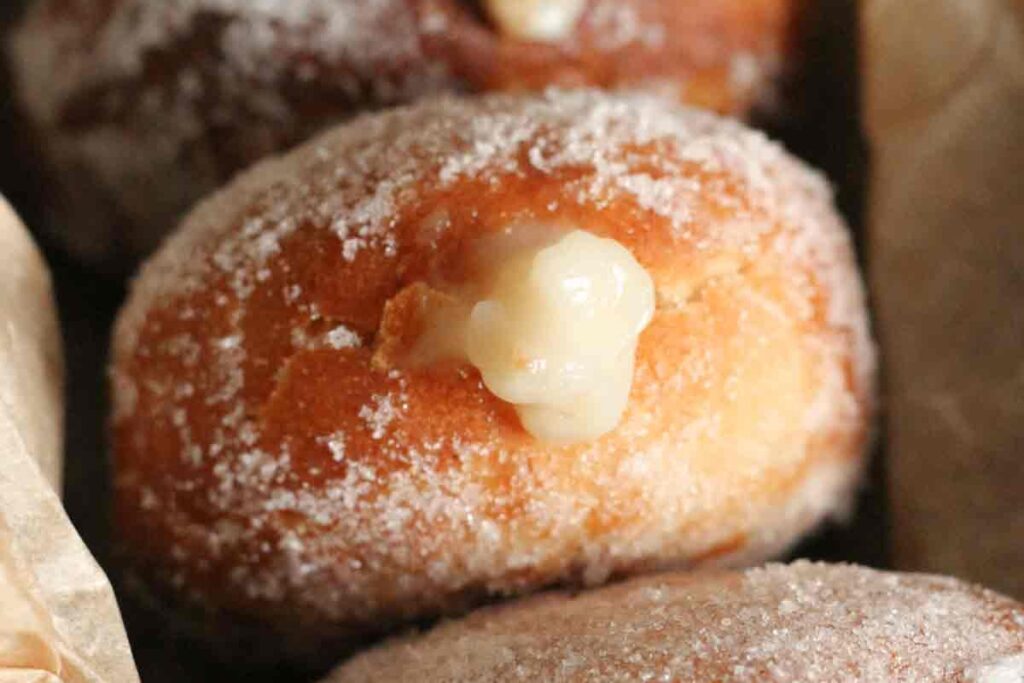 Easy Vegan Air Fryer Donuts With Creamy Custard Filling