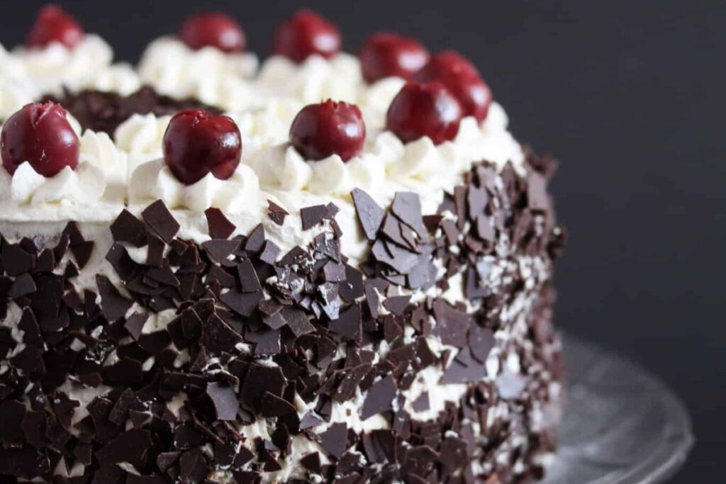 German Black Forest Cake or Schwarzwälder Kirschtorte 