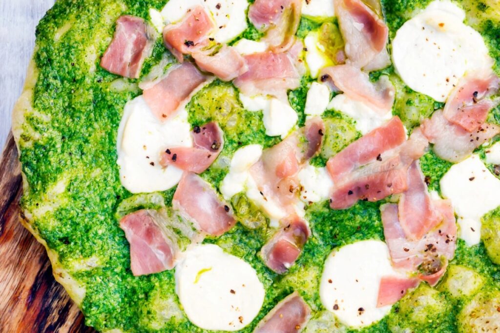 Goat Cheese And Rocket Pesto Pizza