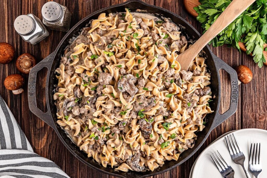 Ground Beef Stroganoff 